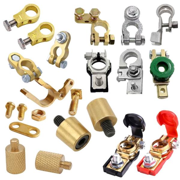 Quality Brass Copper Car Battery Accessories Positive Negative Gender Battery Terminals Connector for sale