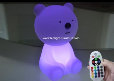 China Cordless Lovable LED Glow Bear Night Light / Childrens Night Light Table Lamps for sale