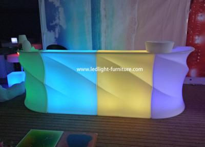 China Wave Sectional Straight LED Plastic Bar Counter Table With 8-10 Hours Working Time for sale