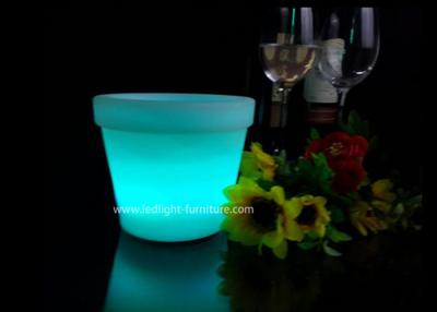 China Colorful Mini RGB Plastic LED Flower Pots For Table / Garden Decoration for sale