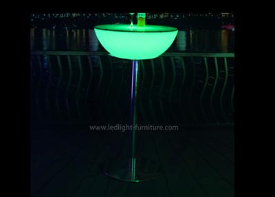 China Folding Lighting Up LED Cocktail Table / Interactive LED Coffee Table With Glass Top for sale