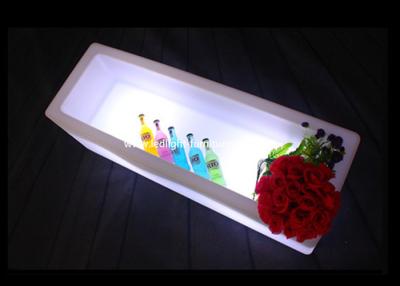 China Illuminated Rectangle LED Ice Bucket Sixteen Colors Changing For Wine Display for sale