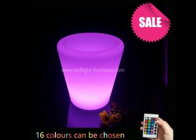 China Small LED Flower Pots / Cute LED Illuminated Planters For Home Decoration for sale