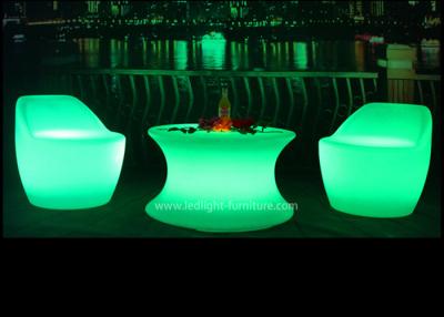 China Illuminated Furniture Type LED Coffee Table Set With Rechargeable RGB Light for sale