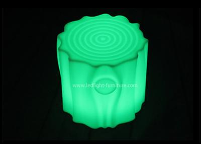 China RGB Stump Shaped LED Bar Chair , Light Up Bar Stools Rechargeable For Kids for sale