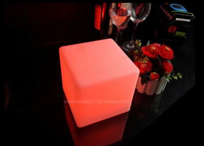 China Wireless Square LED Cube Light , Battery Operated Light Up Cube Table Multi Colors for sale