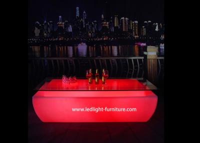 China Plastic Material LED Cocktail Table Fashionable Illuminated Bar Furniture for sale