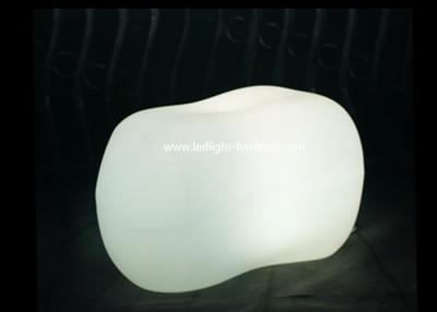 China Polyethylene Stone Shaped LED Bar Chair / LED Light Stool For Outdoor Decoration for sale