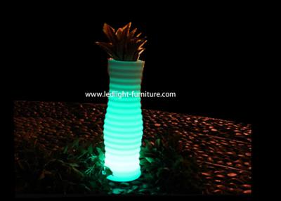 China Outdoor Waterproof Led Glowing Flower Pots , Illuminated Garden Planters  for sale