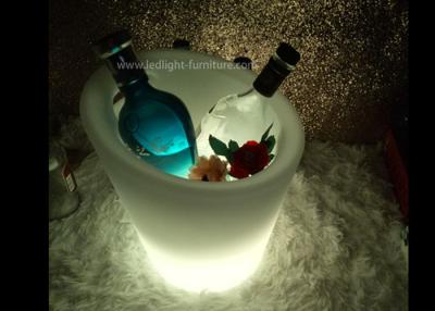 China Cheers Colorful Light Up Champagne Bucket PE Plastic With Portable Handle for sale