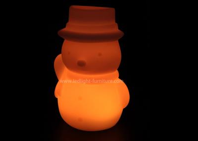 China PE Plastic LED Christmas Snowman Night Light Battery Operated For Kids Gift for sale
