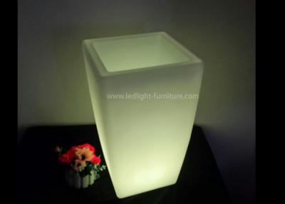 China Square Tall Led Flower Pots / Led Colour Changing Ice Bucket For Champagne for sale