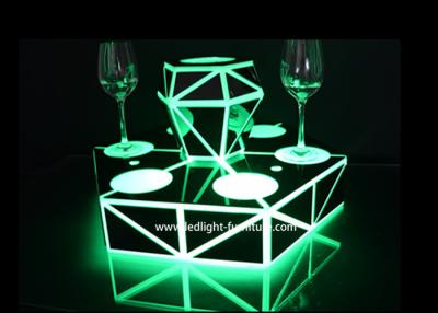 China Battery Powered LED Light Up Bar Shelf Liquor Bottle Display With Acrylic Material for sale