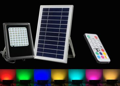 China 6W RGB Colors Changing Solar Security Flood Lights With Remote Control for sale