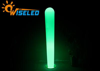 China Polyethylene Material Stick Shaped Outdoor RGB Floor Lamp with Standing Base for sale