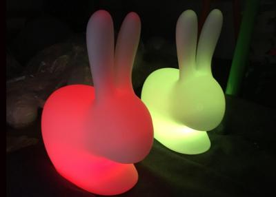 China Kids Play Led Glow Furniture Rabbit Chair With Colorful Light , Plastic Material for sale