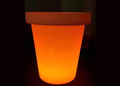 China Outdoor Battery Power PE LED Plant Pot With DMX Remote Control , Colors Changing for sale