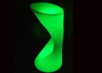 China Green Lighted Bar Stools / Illuminated Glowing Outdoor Chairs Furniture for sale