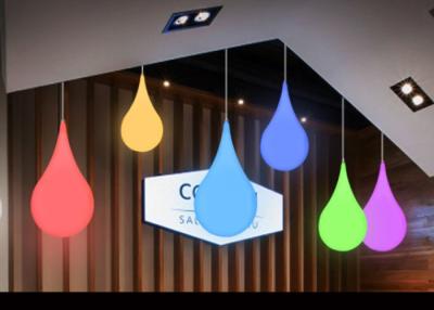 China Hängender Wasser-Tropfen formte Deco-Beleuchtungs-Raum-/Geschäfts-Gebrauchs-lustigen bunten Entwurf zu verkaufen