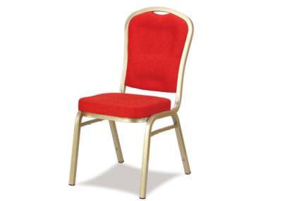 China Durable Red Color Hotel Seating Metal Banquet Chairs Hotel Furnishings Type for sale