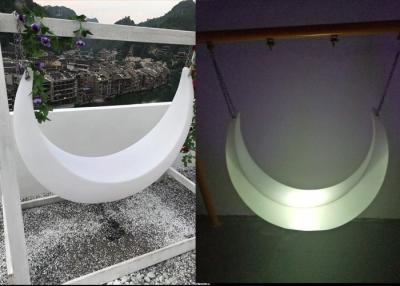 China Outdoor LED Light Furniture , Mood Shaped Led Swing Light Chair for sale