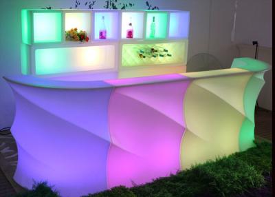 China Night Club LED Furniture Light Up Bar Counter With Lithium Ion Battery for sale