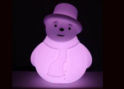 China Battery Operated PE White Appearance Colorful Lighting Snowman Xmas Decoration for sale