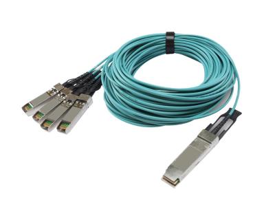 Chine Fibre active AOC DAC Cable 40G QSFP+ de câbles à fibres optiques à 4x10G SFP+ à vendre