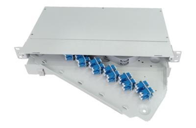 China Swing Out MPO Patch Panel , SC Fiber Patch Panel 1U 48F Standard Rack Installation for sale