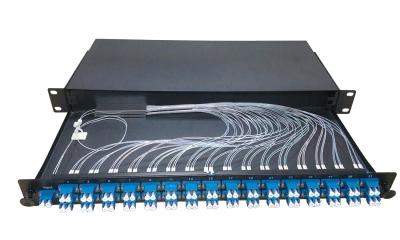 China 2x32 Fiber Optic PLC Splitter ODF Patch Panel 19inch Distribution Unit G652D for sale