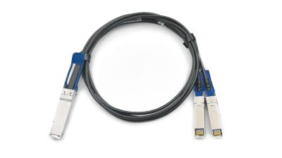 China 100G QSFP28 To 2x 50G QSFP28 DAC Cable , Copper QSFP Breakout Cable Assembly for sale