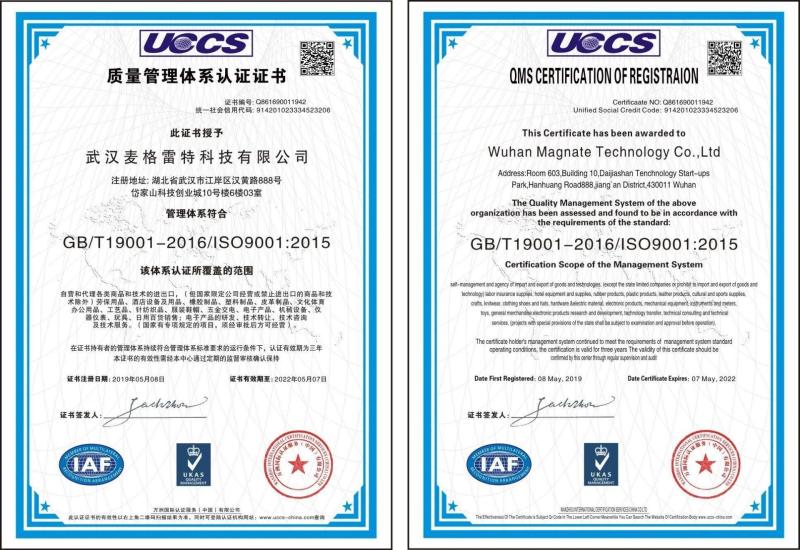 ISO - Wuhan Magnate Technology Co., Ltd.