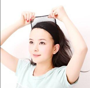 China Black Mesh OEM Disposable Hair Nets 50cm Hair Nets For Catering en venta
