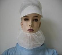 China Disposable Non Woven Safety Beard Covers With Elastic for sale