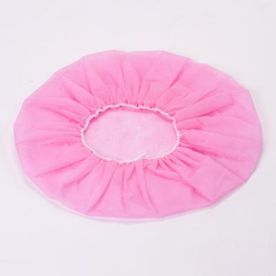 China Pink ISO Disposable Peaked Caps fabric CE Disposable Snood Cap For Worker à venda