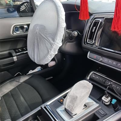 China Plastic Non Woven Car Disposable Steering Wheel Covers 0.02mm for sale