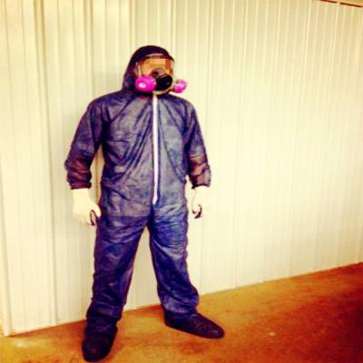 China 55gsm Disposable Coverall Man Protective Clothing Waterproof for sale