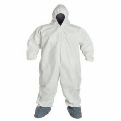 China SMS Disposable Coverall Hooded Hospital CAT III Non Woven Protective Coverall for sale