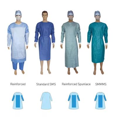China Reinforced Sterile Medical Disposable Isolation Gowns PP PE  Level 1234 for sale