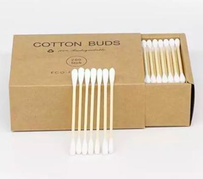 China Cotton cleaning bamboo buds, bamboo cotton swab en venta