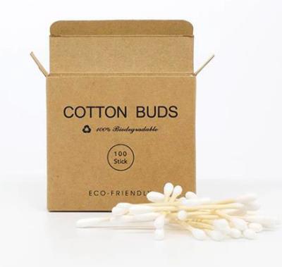 China Cleaning biodegradable cotton swab, cotton buds en venta
