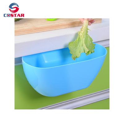 China New design plastic kitchen waste garbage can multifunctional hanging trash can bin containers for sale