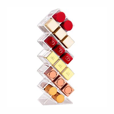 China Fish Shape Clear Lipstick Organizer Tower, Lip Gloss Storage Holder Stand for 16 Lip Sticks, Perfect for Makeup Cosmetic for sale