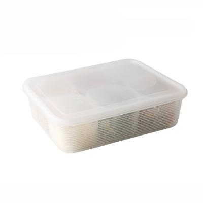 China Plastic Storage Containers Square Food Storage Organizer Boxes with Lids for Refrigerator Fridge Cabinet Desk for sale