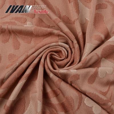 China New Design OEM Soft Stretch Dress TR Spandex Material Jacquard Knit Stretch Fabric for sale