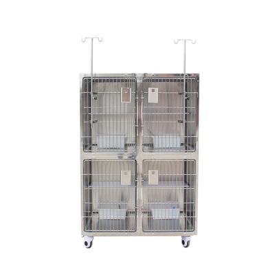China Surgical Stainless Steel Pet Dog Cage Box Aluminium Cage for sale