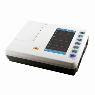 China Six Channel Electrocardiograph Veterinary Portable Ecg Machine for sale