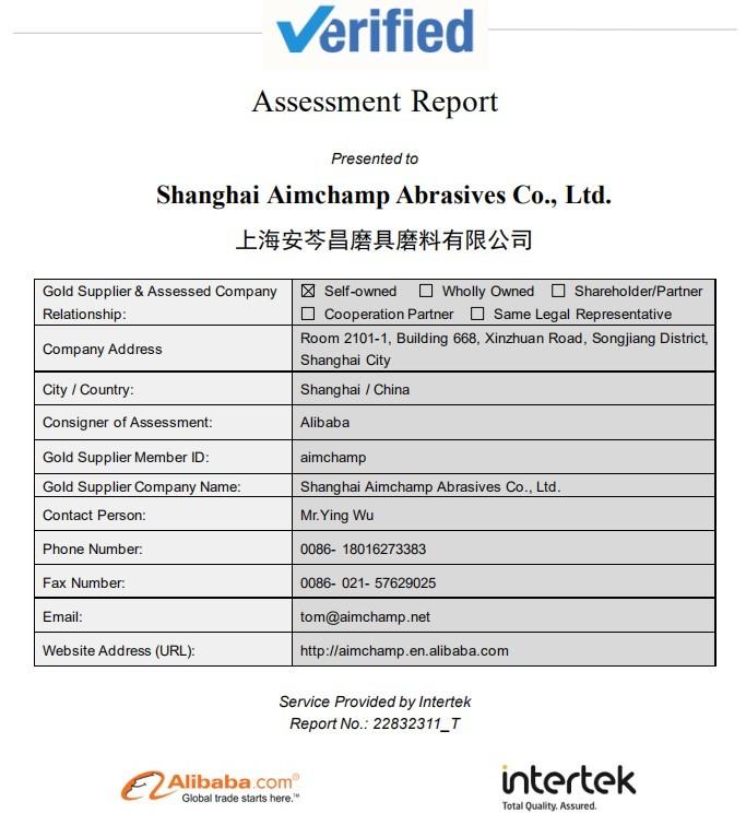 Assessment Report - Shanghai Aimchamp Abrasives Co., Ltd.