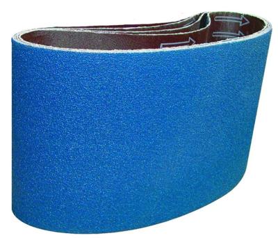 China Stainless Steel Metal Polishing Sandpaper Polyester Sanding Belts Zirconia Alumina Waterproof for sale