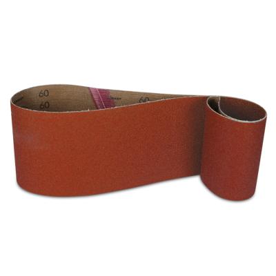 China Red Ceramic Alumina Y-Wt Polyester Cloth Sanding Belts Cool Grinding Coating for sale